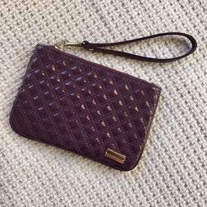 Express Purple Patent Quilted Wristlet Girls Night Out
